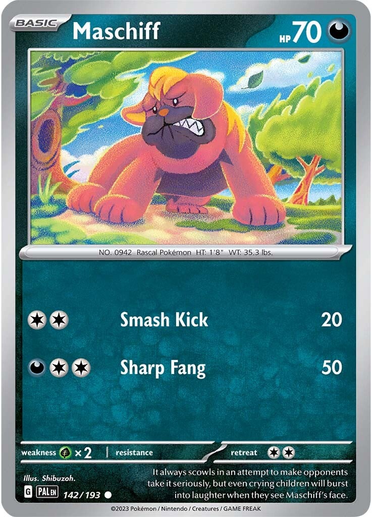 Maschiff (142/193) [Scarlet & Violet: Paldea Evolved] | Exor Games Truro