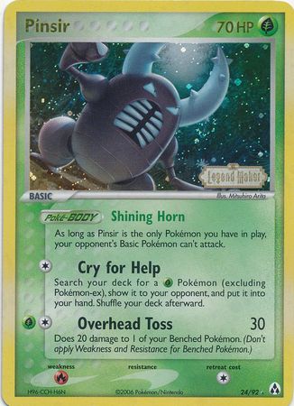 Pinsir (24/92) (Stamped) [EX: Legend Maker] | Exor Games Truro