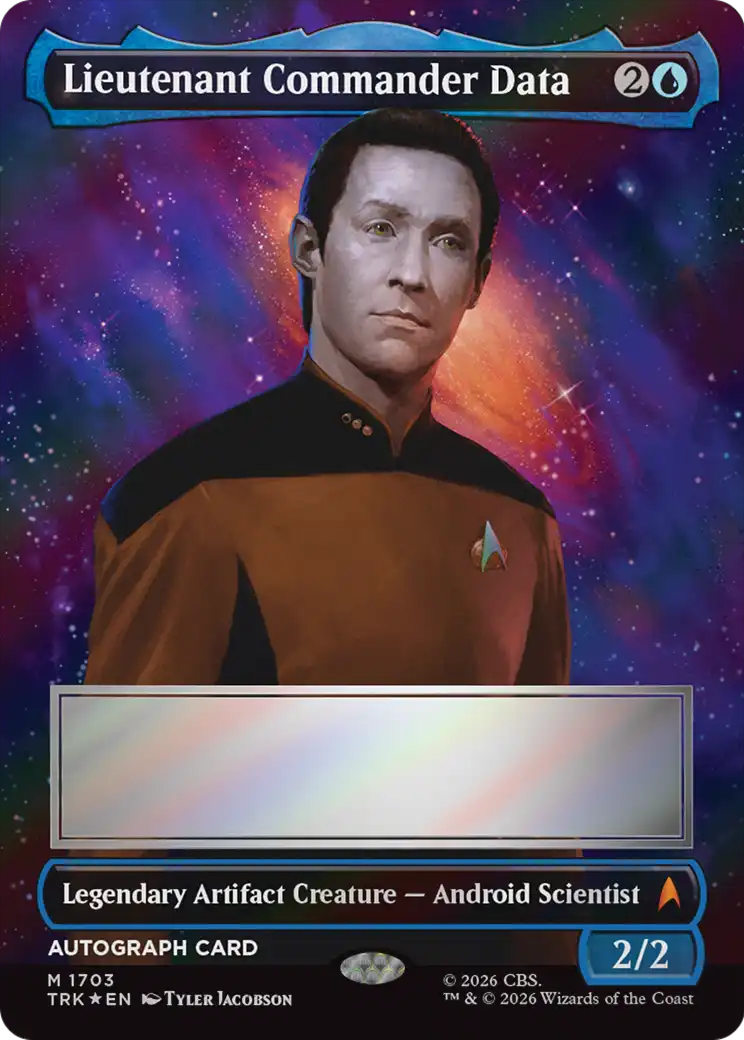 Lieutenant Commander Data (Borderless) (Signed) [Star Trek] | Exor Games Truro