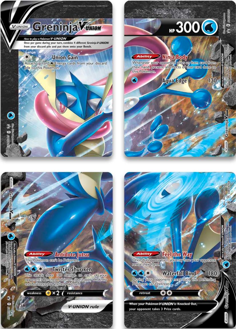 Greninja V-Union (Set of 4) [Sword & Shield: Black Star Promos] | Exor Games Truro