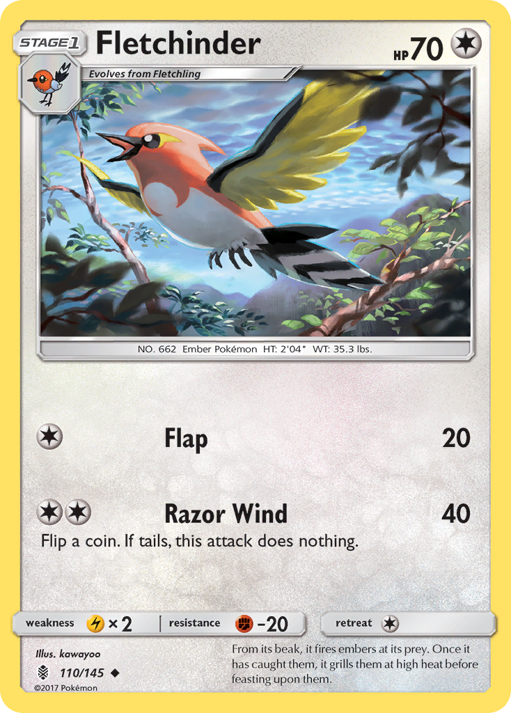 Fletchinder (110/145) [Sun & Moon: Guardians Rising] | Exor Games Truro