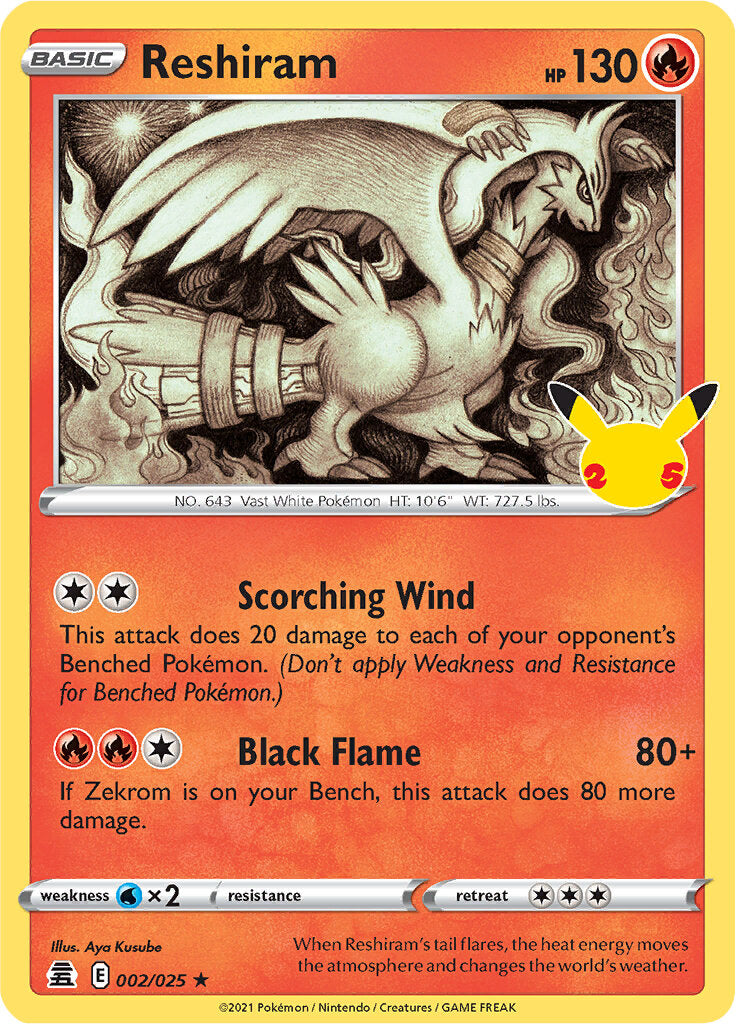 Reshiram (002/025) [Celebrations: 25th Anniversary] | Exor Games Truro