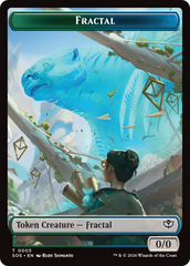 Boar // Fractal (0005) Double-Sided Token [Secrets of Strixhaven Commander Tokens] | Exor Games Truro