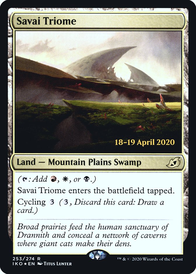 Savai Triome [Ikoria: Lair of Behemoths Prerelease Promos] | Exor Games Truro