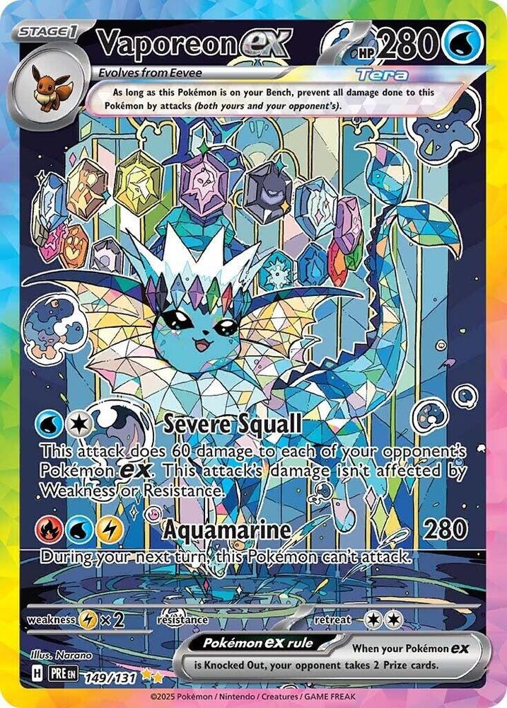 Vaporeon ex (149/131) [Scarlet & Violet: Prismatic Evolutions] | Exor Games Truro