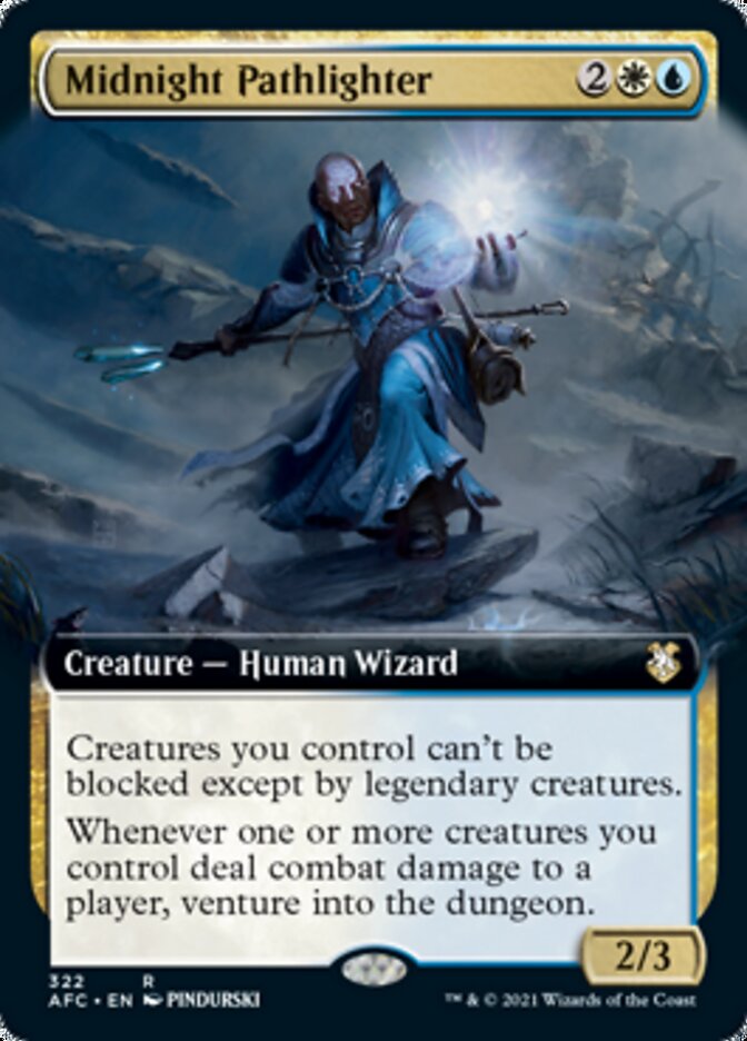 Midnight Pathlighter (Extended Art) [Dungeons & Dragons: Adventures in the Forgotten Realms Commander] | Exor Games Truro