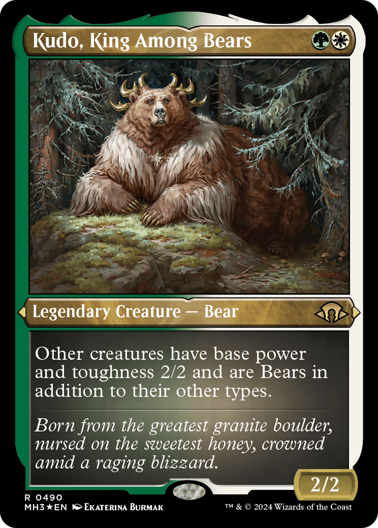 Kudo, King Among Bears (Foil Etched) [Modern Horizons 3] | Exor Games Truro