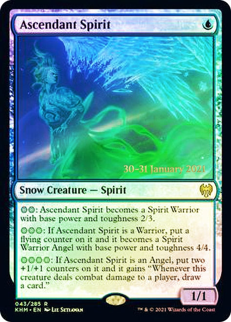 Ascendant Spirit [Kaldheim Prerelease Promos] | Exor Games Truro