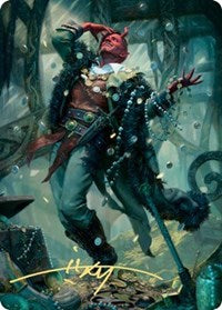 Tibalt, Cosmic Impostor Art Card (Gold-Stamped Signature) [Kaldheim Art Series] | Exor Games Truro