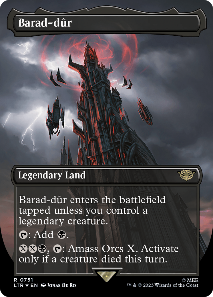 Barad-dur (0751) (Borderless) (Surge Foil) [The Lord of the Rings: Tales of Middle-Earth] | Exor Games Truro