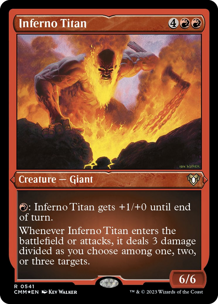 Inferno Titan (Foil Etched) [Commander Masters] | Exor Games Truro