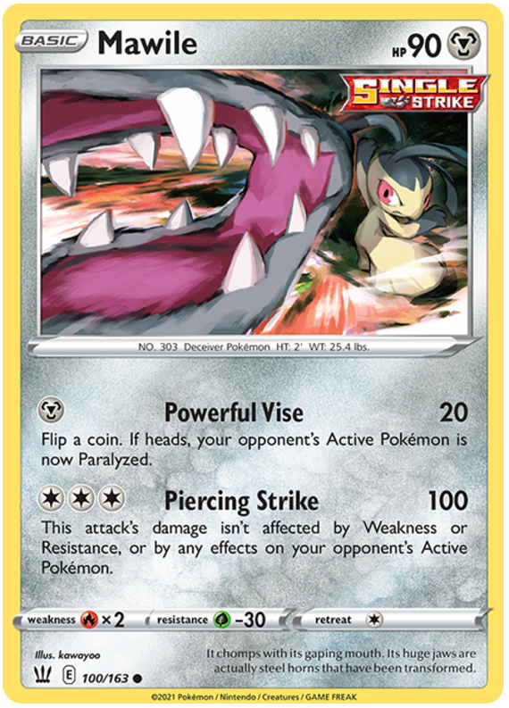 Mawile (100/163) [Sword & Shield: Battle Styles] | Exor Games Truro