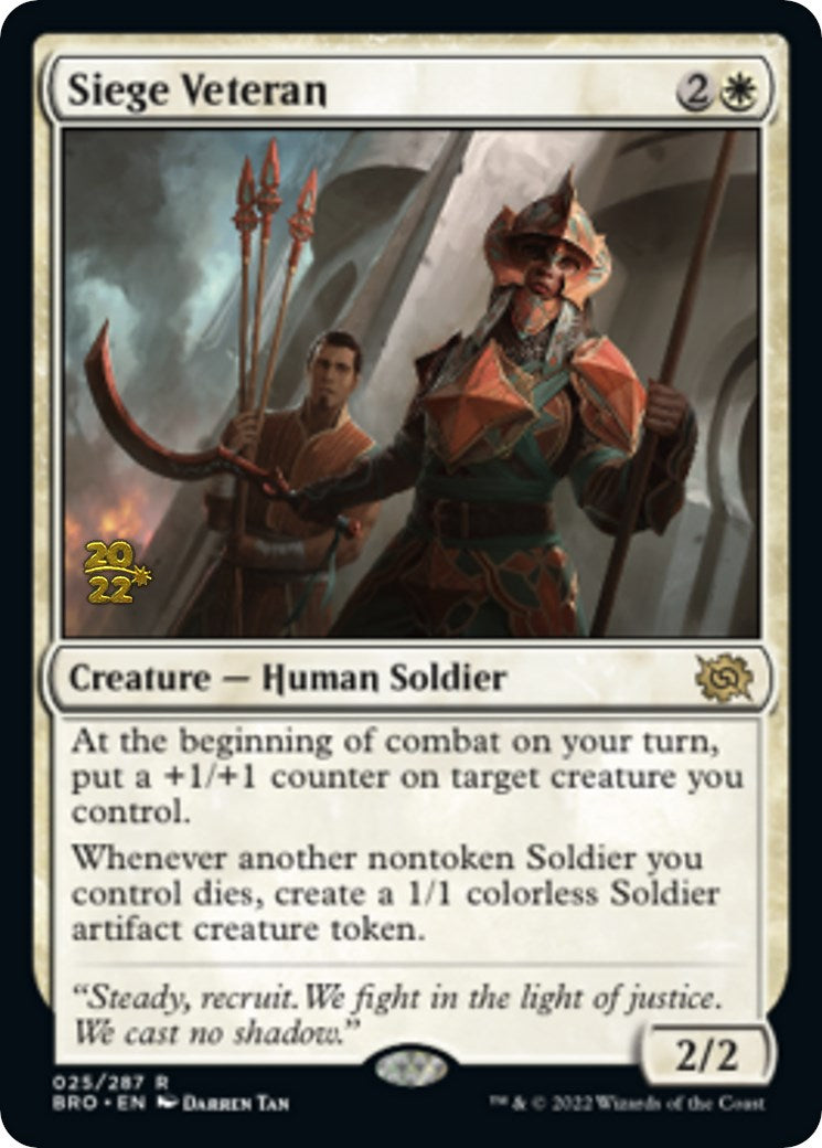 Siege Veteran [The Brothers' War Prerelease Promos] | Exor Games Truro