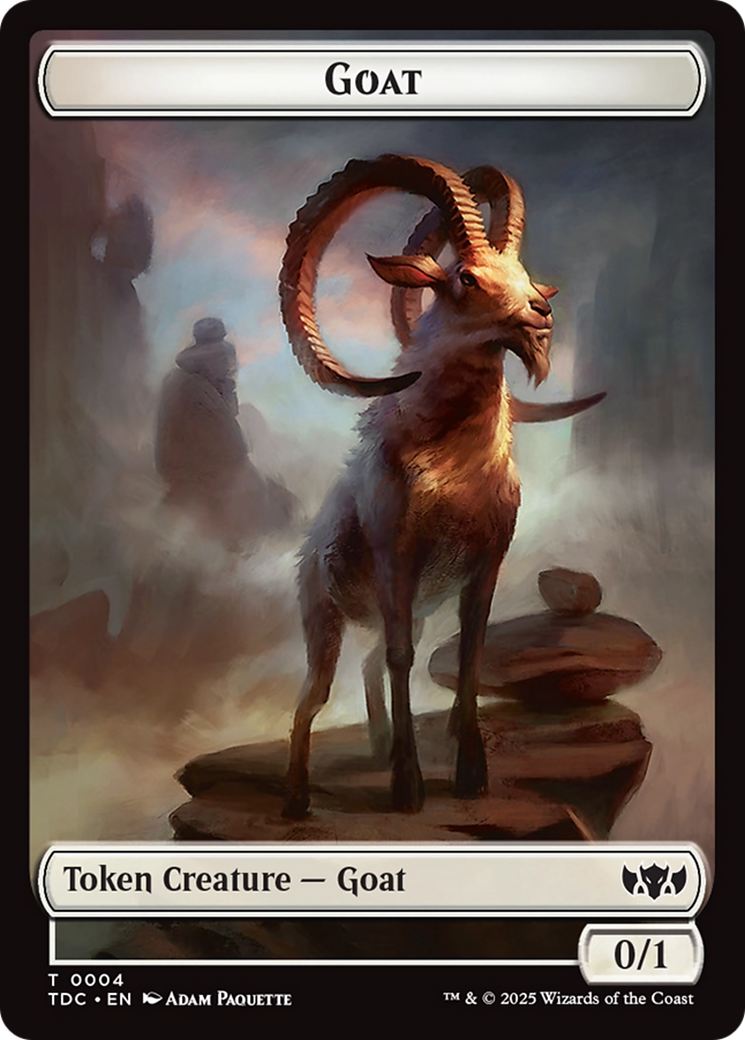 Plant // Goat Double-Sided Token [Tarkir: Dragonstorm Commander Tokens] | Exor Games Truro