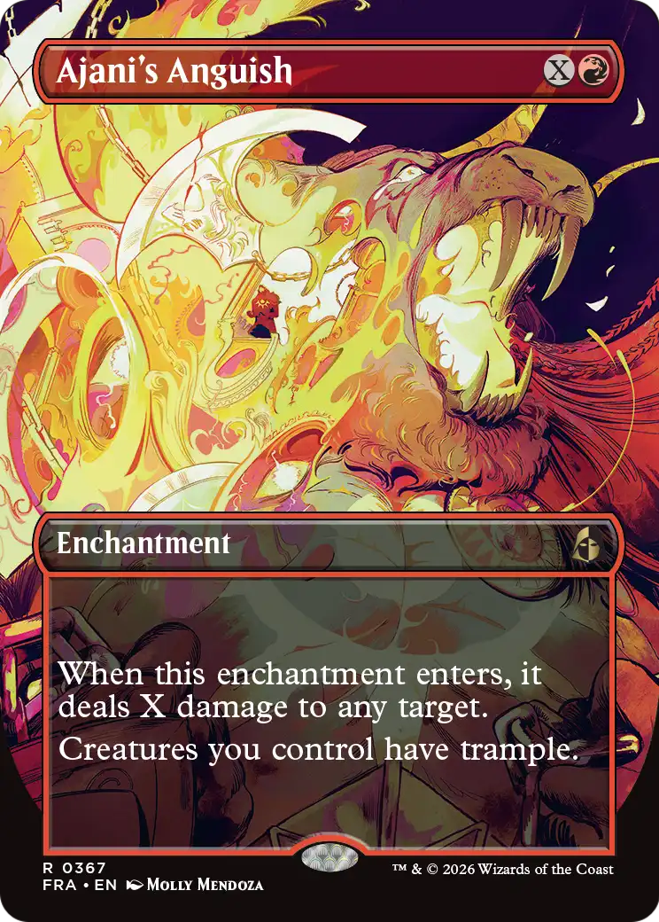 Ajani's Anguish (Borderless) [Reality Fracture] | Exor Games Truro