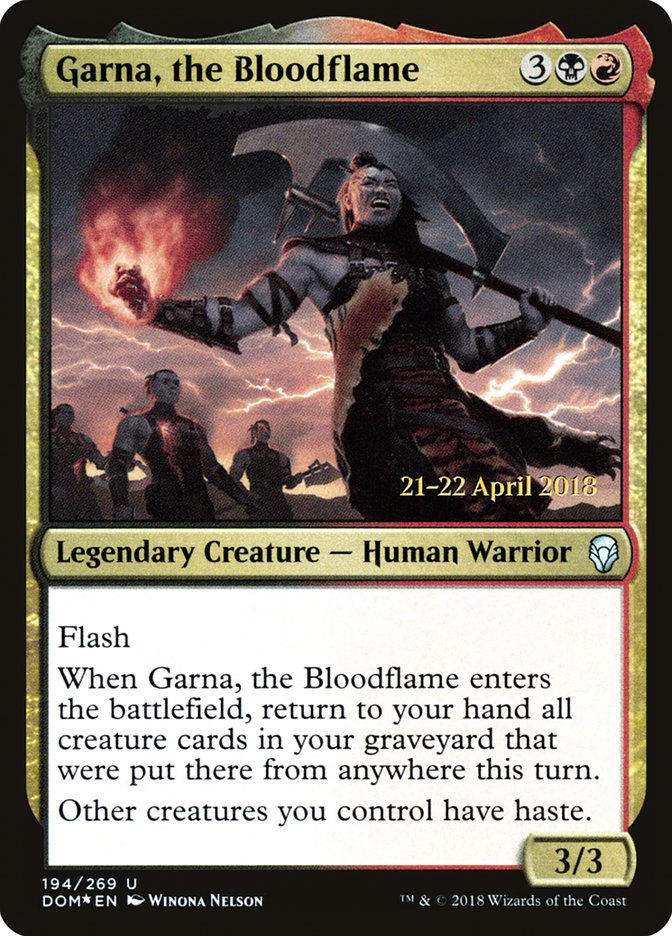 Garna, the Bloodflame [Dominaria Prerelease Promos] | Exor Games Truro