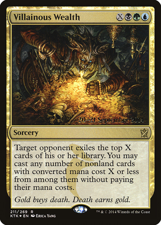 Villainous Wealth [Khans of Tarkir Prerelease Promos] | Exor Games Truro