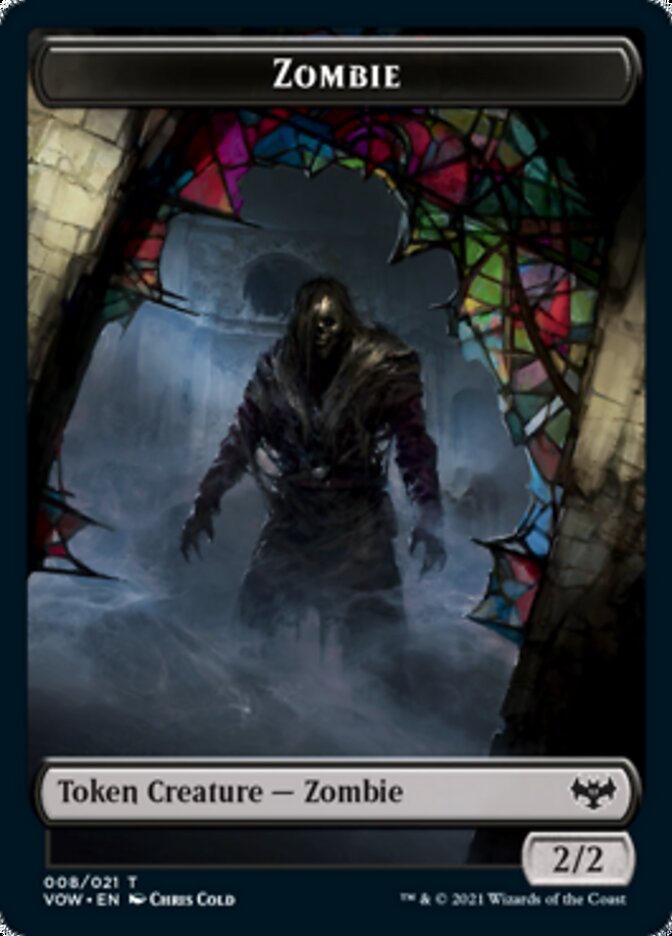 Zombie (008) // Wolf (014) Double-Sided Token [Innistrad: Crimson Vow Tokens] | Exor Games Truro