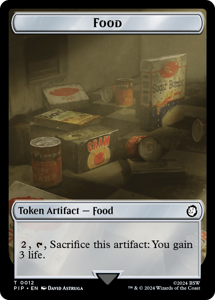 Warrior // Food (0012) Double-Sided Token [Fallout Tokens] | Exor Games Truro