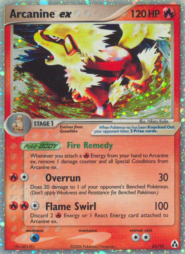 Arcanine ex (83/92) [EX: Legend Maker] | Exor Games Truro