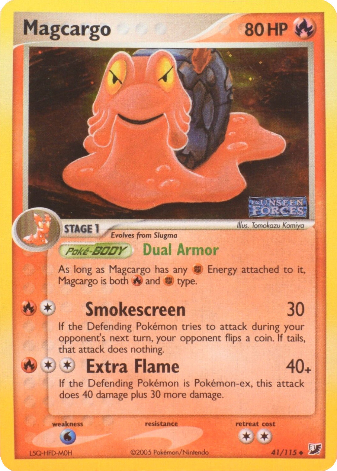 Magcargo (41/115) (Stamped) [EX: Unseen Forces] | Exor Games Truro