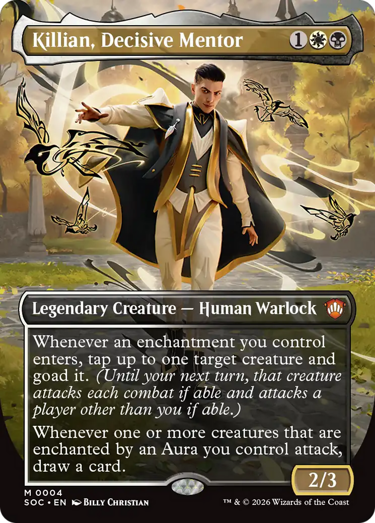 Killian, Decisive Mentor (Borderless) [Secrets of Strixhaven Commander] | Exor Games Truro