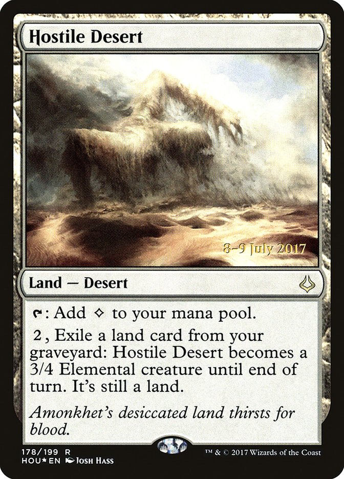 Hostile Desert [Hour of Devastation Prerelease Promos] | Exor Games Truro