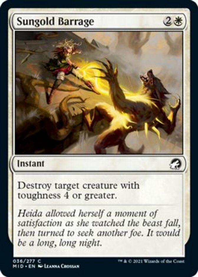 Sungold Barrage [Innistrad: Midnight Hunt] | Exor Games Truro