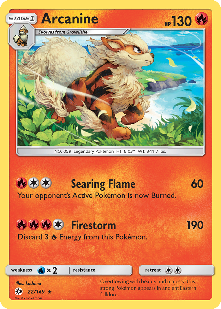 Arcanine (22/149) [Sun & Moon: Base Set] | Exor Games Truro