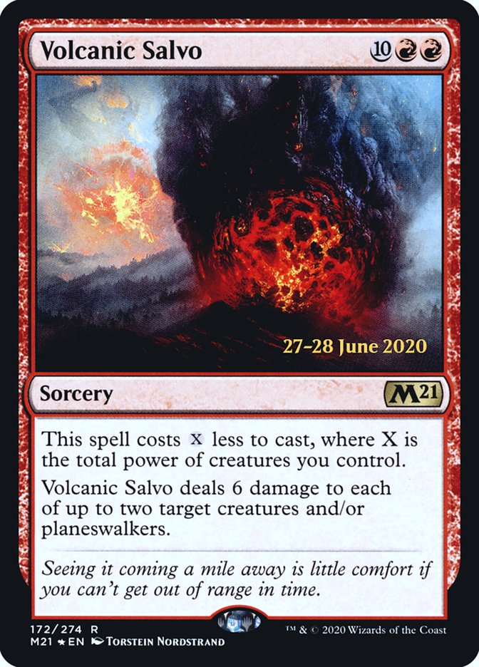 Volcanic Salvo [Core Set 2021 Prerelease Promos] | Exor Games Truro