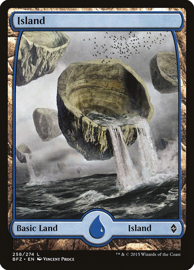 Island (258) (Full Art) [Battle for Zendikar] | Exor Games Truro