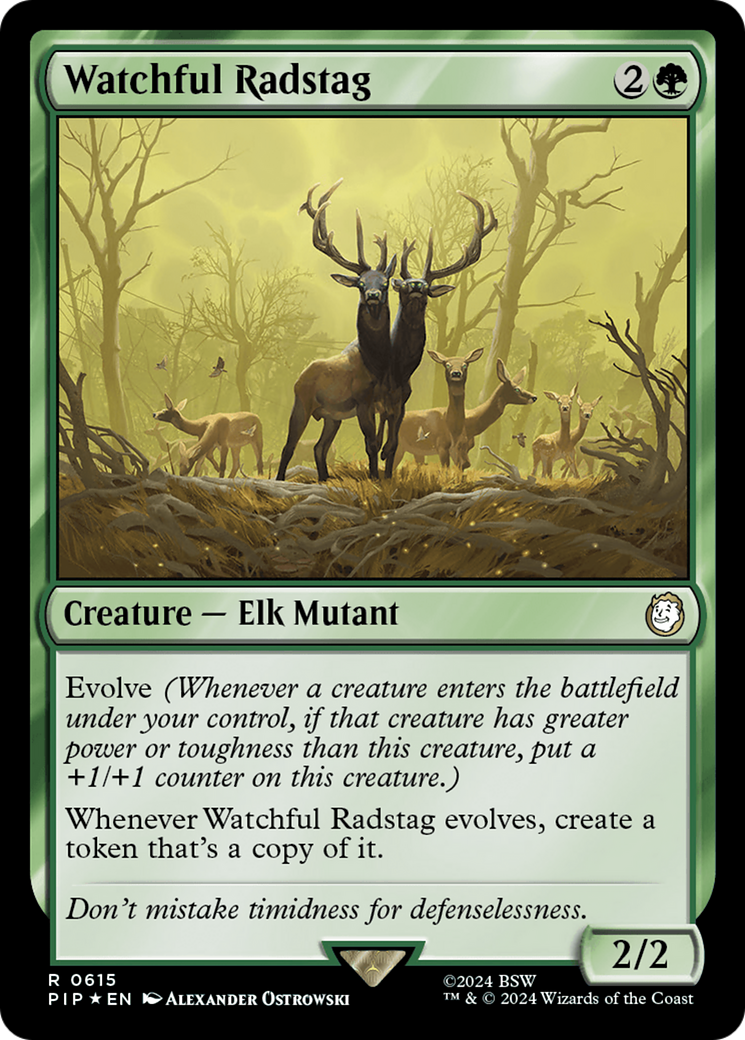 Watchful Radstag (Surge Foil) [Fallout] | Exor Games Truro