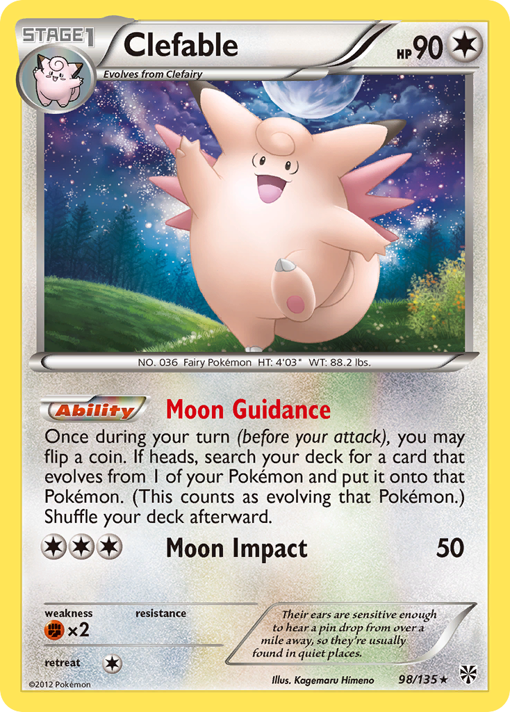 Clefable (98/135) [Black & White: Plasma Storm] | Exor Games Truro