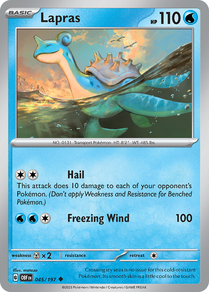 Lapras (045/197) [Scarlet & Violet: Obsidian Flames] | Exor Games Truro