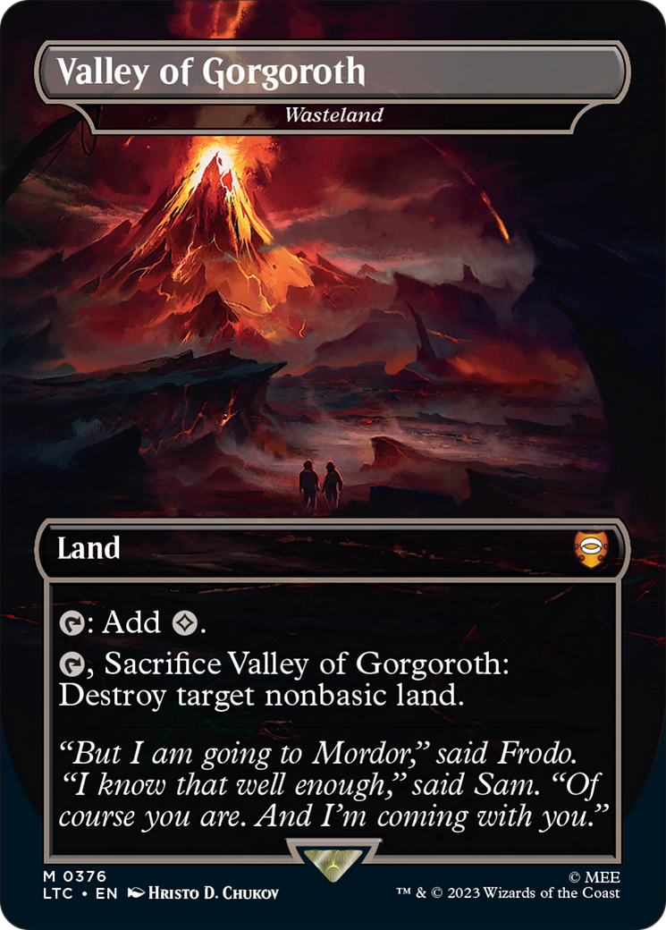 Valley of Gorgoroth - Wasteland (Borderless) [The Lord of the Rings: Tales of Middle-Earth Commander] | Exor Games Truro