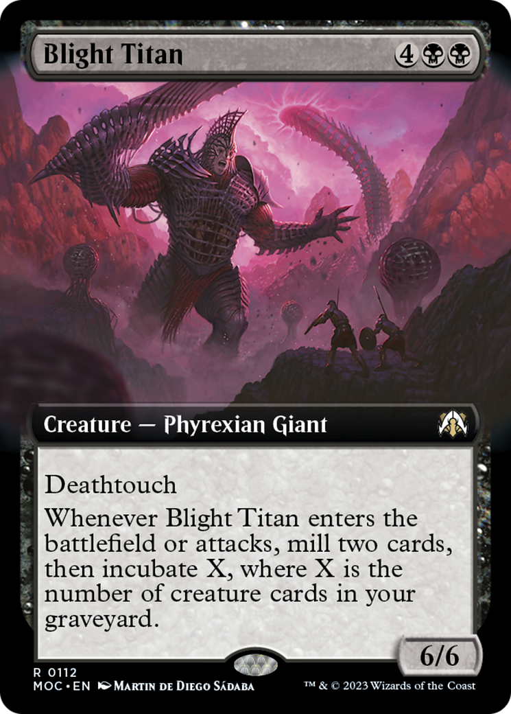 Blight Titan (Extended Art) [March of the Machine Commander] | Exor Games Truro