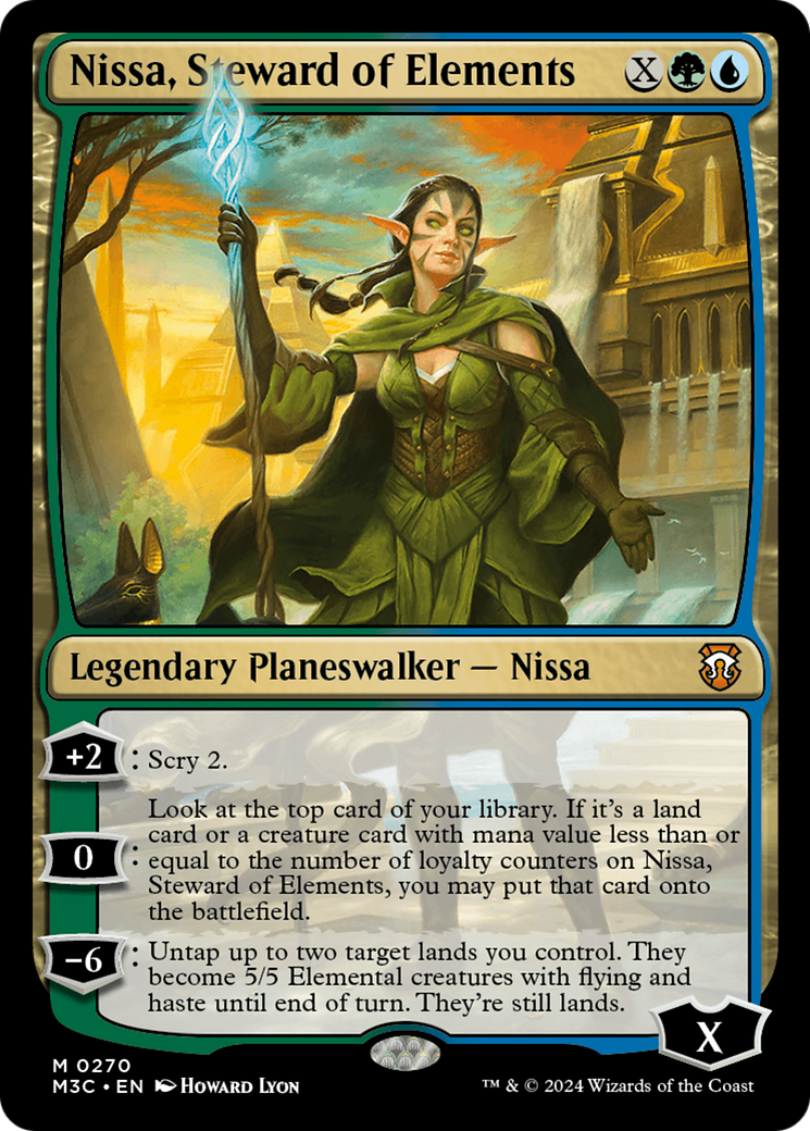 Nissa, Steward of Elements (Ripple Foil) [Modern Horizons 3 Commander] | Exor Games Truro