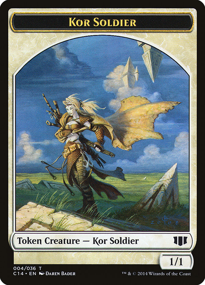 Kor Soldier // Pegasus Double-Sided Token [Commander 2014 Tokens] | Exor Games Truro