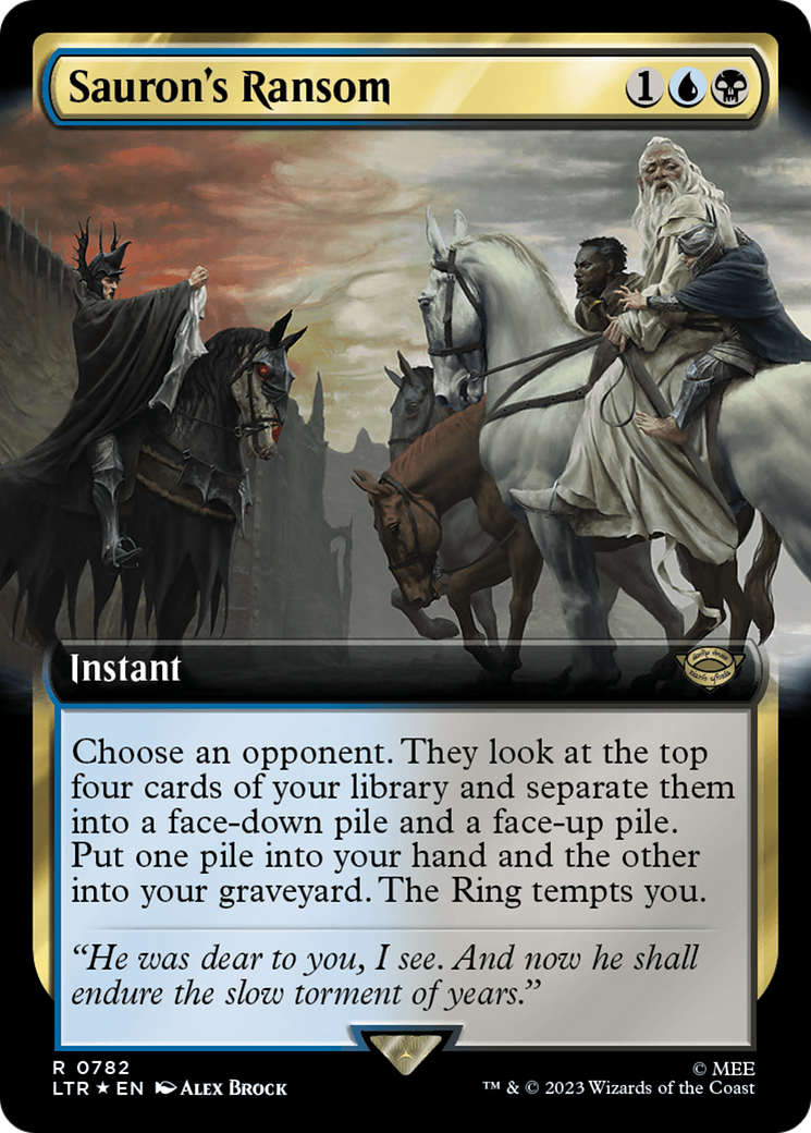 Sauron's Ransom (Extended Art) (Surge Foil) [The Lord of the Rings: Tales of Middle-Earth] | Exor Games Truro