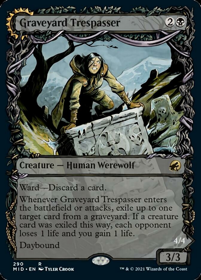 Graveyard Trespasser // Graveyard Glutton (Showcase Equinox) [Innistrad: Midnight Hunt] | Exor Games Truro