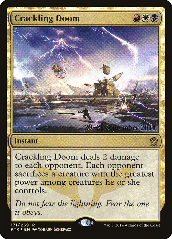 Crackling Doom [Khans of Tarkir Prerelease Promos] | Exor Games Truro