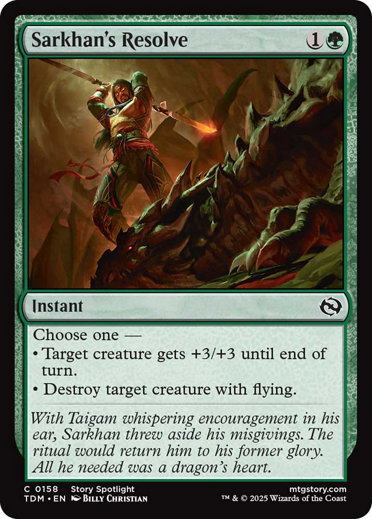 Sarkhan's Resolve [Tarkir: Dragonstorm] | Exor Games Truro