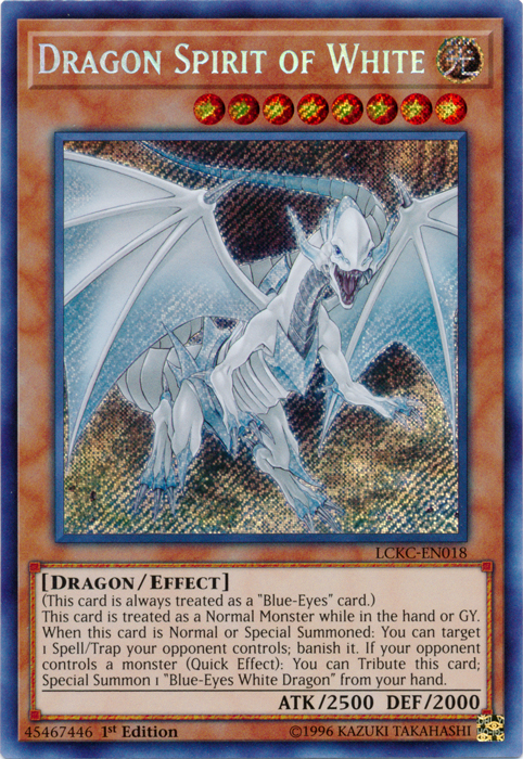 Dragon Spirit of White [LCKC-EN018] Secret Rare | Exor Games Truro