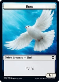 Bird // Spirit Double-Sided Token [Kaldheim Commander Tokens] | Exor Games Truro