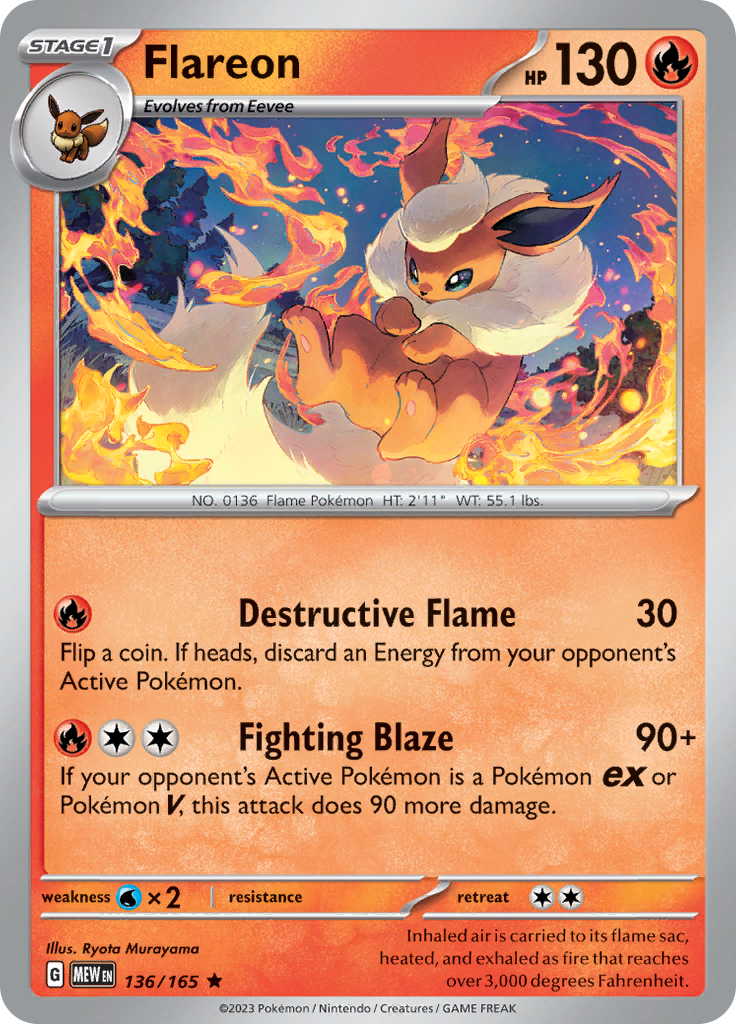 Flareon (136/165) [Scarlet & Violet: 151] | Exor Games Truro