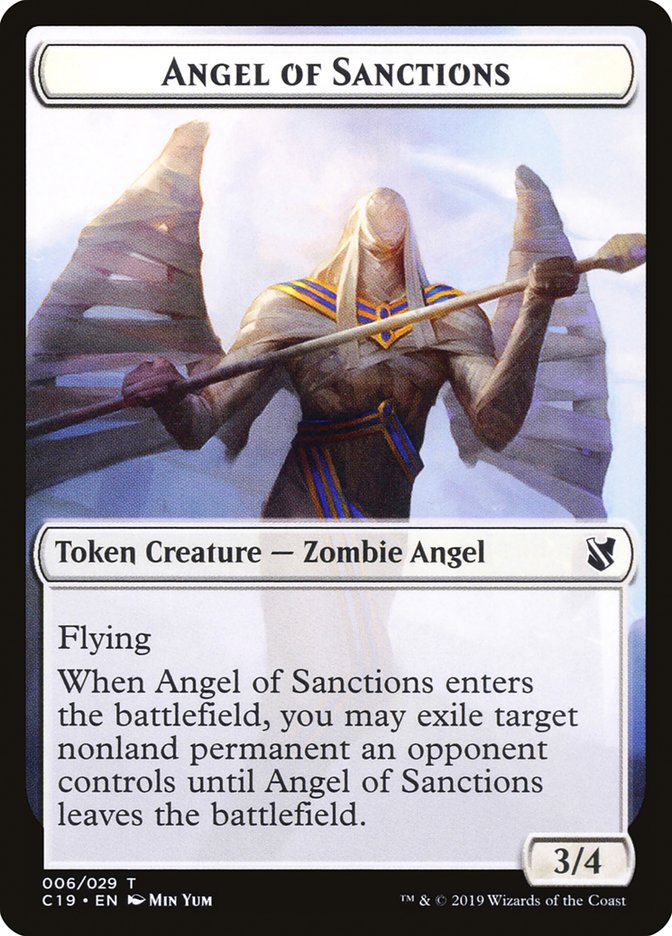 Angel of Sanctions Token [Commander 2019 Tokens] | Exor Games Truro