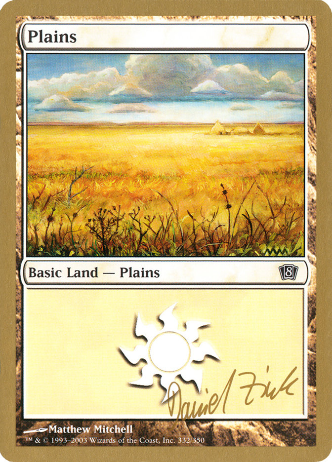 Plains (dz332) (Daniel Zink) [World Championship Decks 2003] | Exor Games Truro