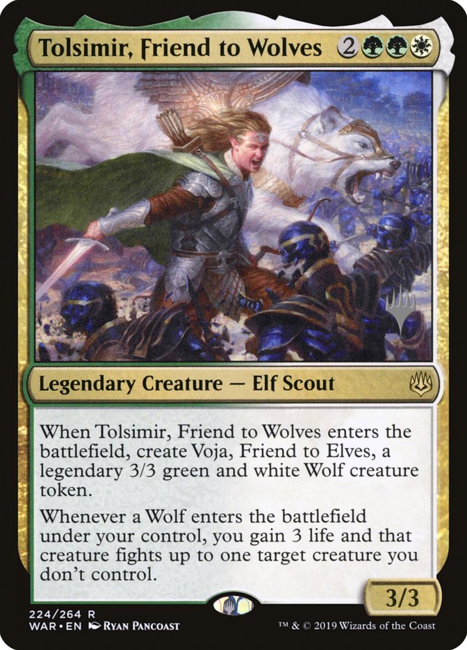 Tolsimir, Friend to Wolves (Promo Pack) [War of the Spark Promos] | Exor Games Truro