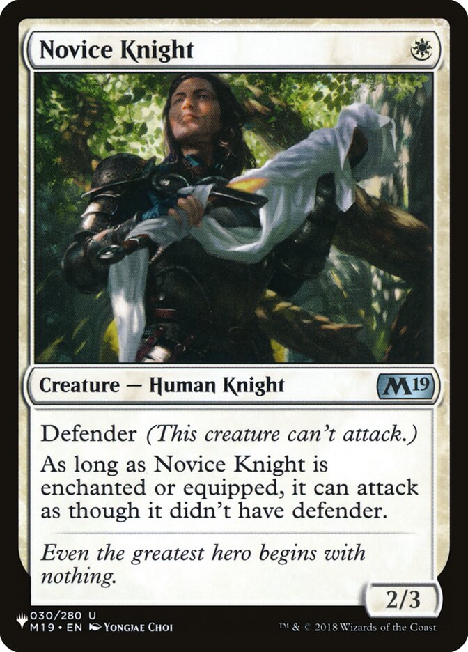Novice Knight [The List] | Exor Games Truro