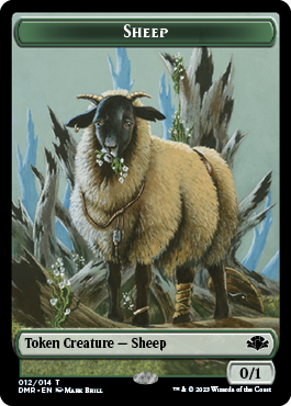 Goblin // Sheep Double-Sided Token [Dominaria Remastered Tokens] | Exor Games Truro